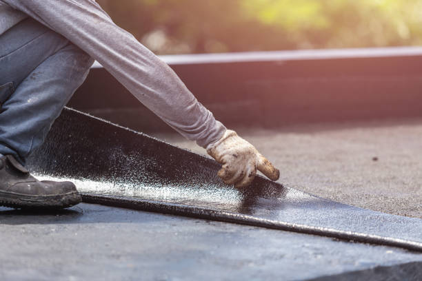 Professional Emergency Waterproofing technician working in Roanoke, IN